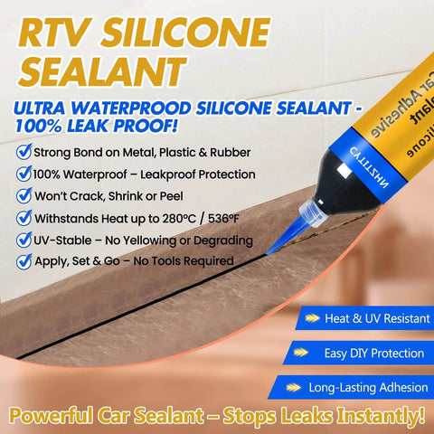 Automotive Black Silicone Sealant For Cars DIY Friendly Waterproof High Strength Flexible Crack Proof Caulk application