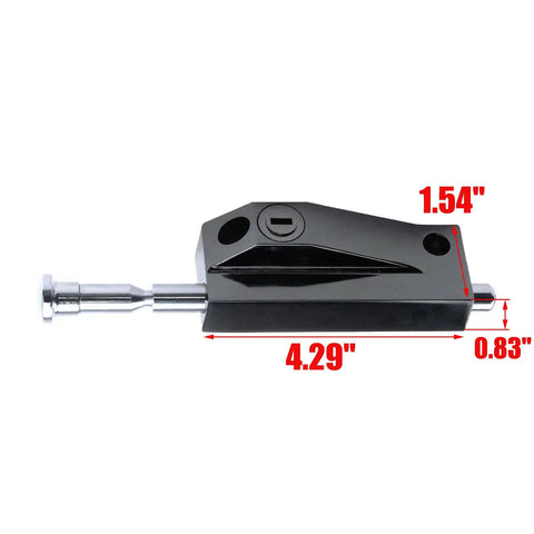 Black Sliding Door Lock For Window Glass Patio Doors Auxiliary Security Lock With Yale Keyway, heavy-duty steel bolt