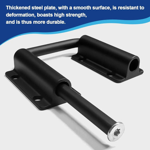 2 Pack 2.36 Inch Patio Sliding Door Loop Lock for 90 to 180 Degree Glass Doors, Security Lock in black finish
