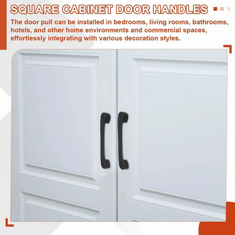10 Pack Cartoon Drawer Pulls 5 Inch ABS Plastic Closet Wardrobe Door Handles on white cabinet doors