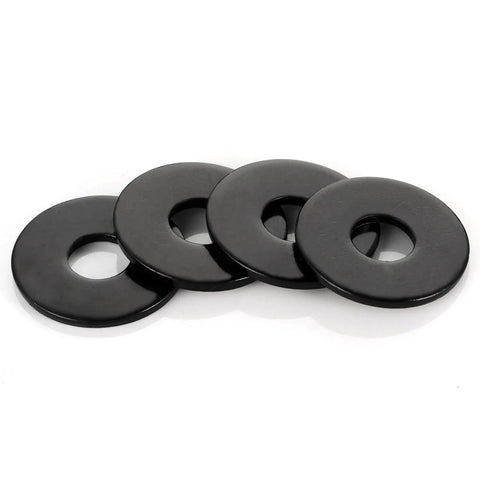 4 pcs of 50 Pcs 1/4 Inch Stainless Flat Washers 0.69 Inch Outer Diameter Black Coated 304 Stainless Steel For Screws And Bolts