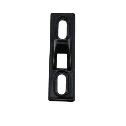 Stainless Steel Sliding Door Keeper And Lock Hardware Set Includes Mounting Screws Durable Black Finish For Sliding Glass Doors Easy Install Safe Edge Design Compatible With All Kinds Of Sliding Patio Doors Two Pack, front view