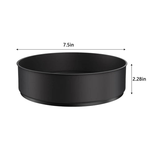 Stainless Steel Lazy Susan Turntable For Pantry Cabinet And Kitchen Organization, 7.5 inch black finish, rustproof 304 stainless steel