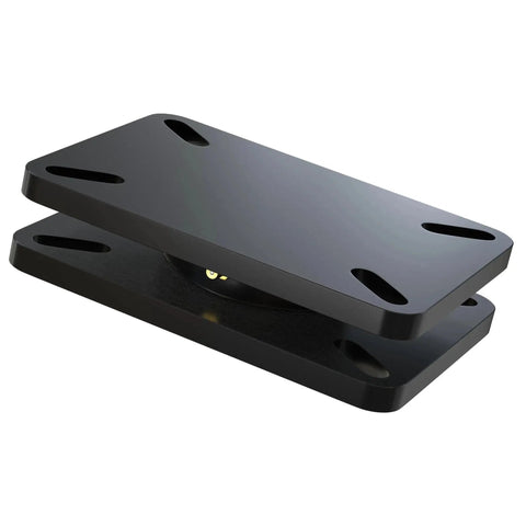 Greaseable 5000 Lb Rating Heavy Duty Bearing Plate Turntable For Workstations And Displays, Black Steel Platform with Kingpinless Design