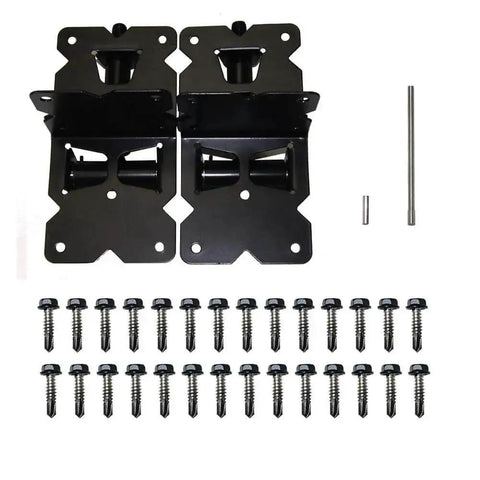 Stainless Steel Gate Hardware Kit With Self Closing Hinges And Latch For Vinyl And Wood Fences Built To Last All Weather No Rust Black