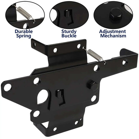 Heavy Duty Gate Latch For Wooden Fences Post Mount Automatic Gravity Lever Self Locking Gate Hardware - Black Steel Finish