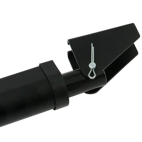 Black heavy-duty steel mounting bracket for linear actuator with cotter pin