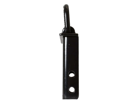 Side view of Stake Pocket D-Ring – 1/2 Inch Forged Steel D Ring with 2-1/2 Inch I.D., Black Powder-Coated for Cargo Control