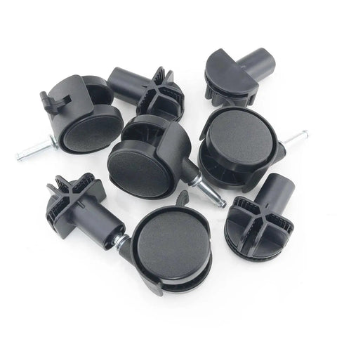 4 Pack Black Plastic Connectors With Pulleys for Travel Suitcases and Carry On Luggage Replacement Swivel Casters