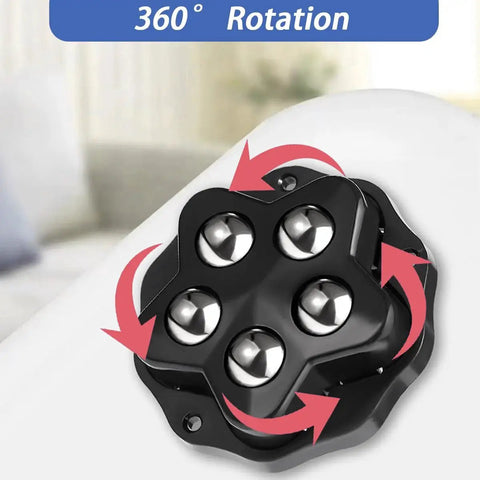 8 Pcs Self Adhesive Caster Wheels Stainless Steel 360 Degree Swivel Low Profile Rollers With Brake Pads.
