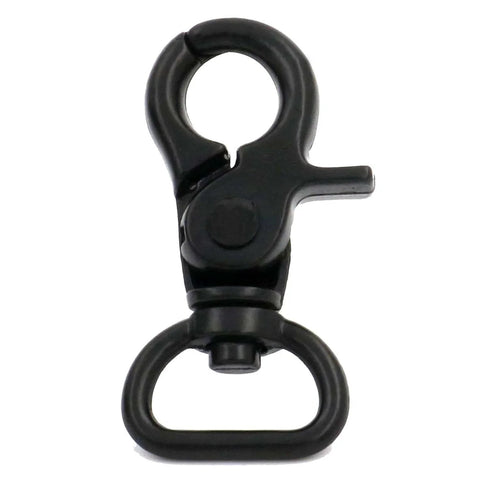 Five Eighth Inch Swivel Trigger Snap Hook Lobster Claw Clasp Spring Loaded Clip With D Ring Ended Black for handbags and crafts