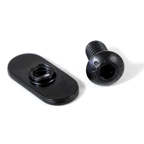 Centered Slide In Economy T Nut For T Slot Track With 1/4-20 By 1/2 Inch Bolt, 20 Pack, For 10 Series Aluminum Extrusion, Black Finish