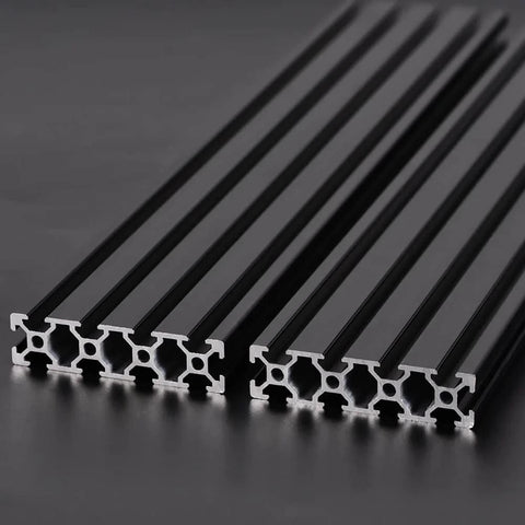 2 Pack 20 Series T Slot 2080 Aluminum Extrusion Profile 39.4 Inches European Standard Anodized Linear Rail Black 1000mm Length