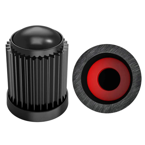 30 Pack Universal Tire Valve Caps With O Ring For Cars SUVs Trucks Motorcycles Bicycles And More Airtight Seal Heavy Duty Black Close-Up