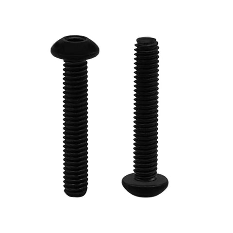 ✝️ RISON Titanium Screws M2.5x3mm Screws ISO7380 Button Head Hex Socket Cap Screws black titanium bolts front view
