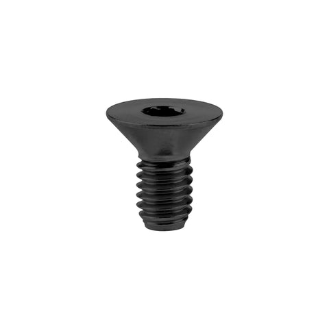 Wanyifa Titanium Ti M4x8mm black countersunk flat head hex socket cap screw bolt, front view.