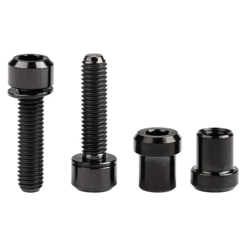 Wanyifa Titanium M5x16 18 20mm Bolt with Washer Hex Head Screw Steerer Clamp Nut for Bicycle Stem Front Forking Lock