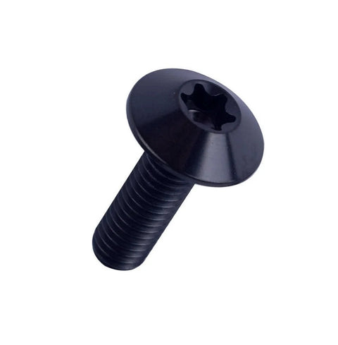 Black ✝️ VAMUOEFL Titanium Bolt M6x12mm Button Torx Head T25 Screw for Bicycle Motorcycle, close-up view
