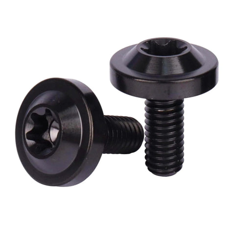 ✝️ UHDFBDHF 4Pcs Titanium Bolt M6 10 15 20mm Torx T40 Screws for Bicycle Motorcycle Car Bolt (Black, M6x15mm) close-up view