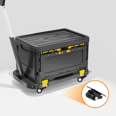 Heavy Duty Plate Caster Set 1 Inch Four Low Profile Nylon Double Wheel Casters With 1100 Lb Total Capacity on a toolbox