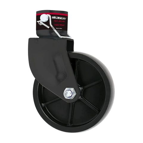 Side view of 6 Inch Trailer Swivel Jack Caster Wheel With Pin Base 1200 Lbs Capacity For Boat Hitch And Camper
