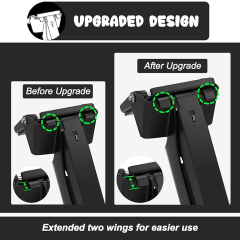 Comparison of Pro Grade Tube Squeezer Tool For Silicone And RTV Dispensers before and after upgrade, black with extended wings.