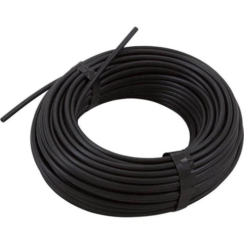 Coiled black AK4010B Tubing for Classic Series Pumps, 100 ft x 1/4 inch, suitable for Stenner dosing pump systems.