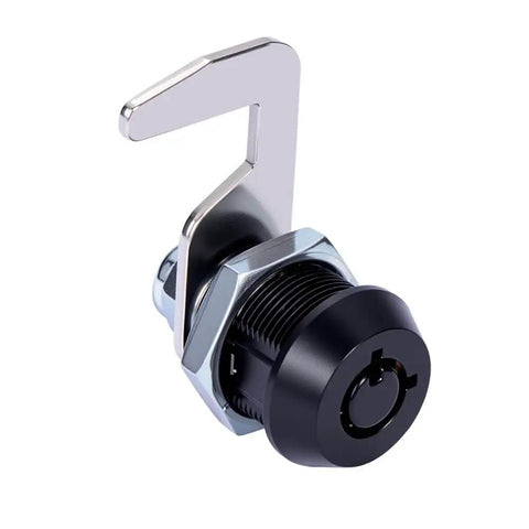Toolbox Lock Tubular Cam Replacement Lock Hook Cam Keyed Alike Five Eighth Inch Black One Pack Durable Zinc Alloy Construction