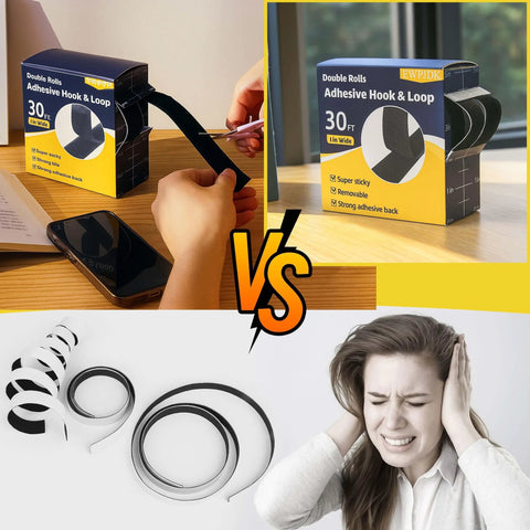 Heavy Duty Velcro Strips With Adhesive 30 Feet By 1 Inch Hook And Loop Tape Two Rolls Black For Mounting And Hanging Cabinets Shelves Cords And Tools That Sticks Like Crazy Durable Strong Back Adhesive Mounting Tape in original packaging