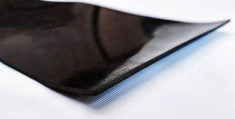 Side view of ultra soft urethane anti vibration pads deliver superior vibration isolation, non skid grip, and impact absorption.