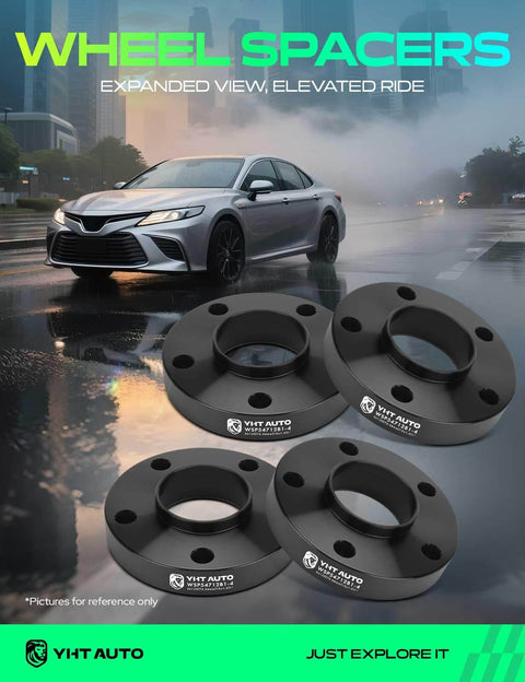 5x120 Hub Centric Wheel Spacers 5 Lug 1 Inch For BMW 1 Series Through 8 Series And M Models 72.56mm Hub Bore 4 Pack Black
