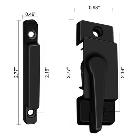 Protect family and home with this durable black window sash lock set for vertical and horizontal sliders; easy cam-action latch, reliable security, child and pet safety, and quick replacement for double-hung windows.