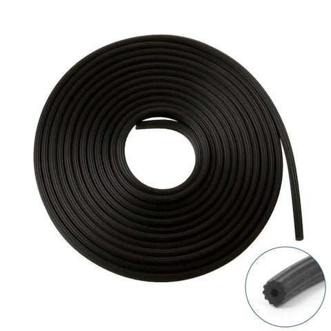 0.125 Inch Window Screen Spline 100 Foot Replacement Round Black Retainer For Window Repair Fits Groove Width 0.118 To 0.132 Inches Serrated Hollow