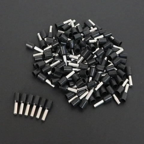 80 Piece Wire Ferrule Kit With 40 Black ferrules for 25 mm2 and 4 AWG cables, silver plated ends for car audio wiring