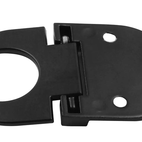 Close-up of black zinc alloy foldable mounting for 4 Pack Flush Ring Pulls Flat Trap Door Handles For Kitchen Cabinets And Cupboards