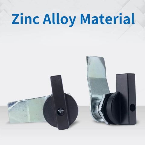 Two Pack Thumb Operated Offset Cam Locks, Durable Zinc Alloy, Wear And Corrosion Resistant, 23mm Thread And 59mm Latch