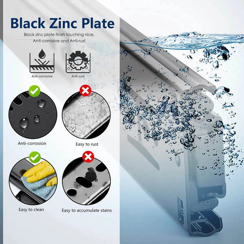 12 Inch Soft Close Drawer Slides 1 Pairs 2 Pack Black Full Extension Ball Bearing Drawer Glide Side Mount with anti-corrosion features