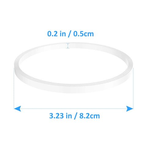 Three Pack Replacement Gaskets For Blender Seals White O Ring 3.22 Inch Diameter, 0.2 Inch Tall, Easy Install, view