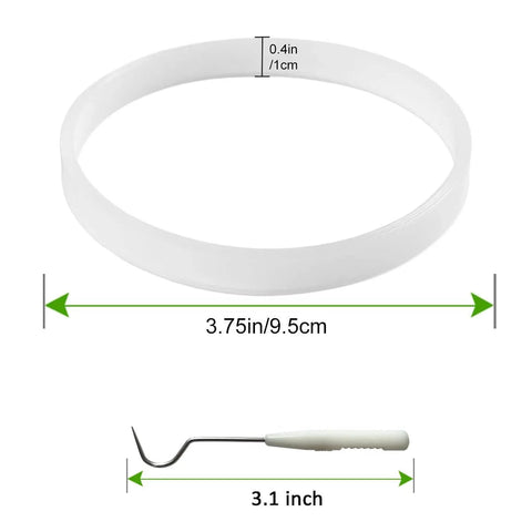 3 Pack Three Point Nine Four Inch Rubber Gasket Seals For Blenders No Fuss Easy Install White O Ring Replacement Parts