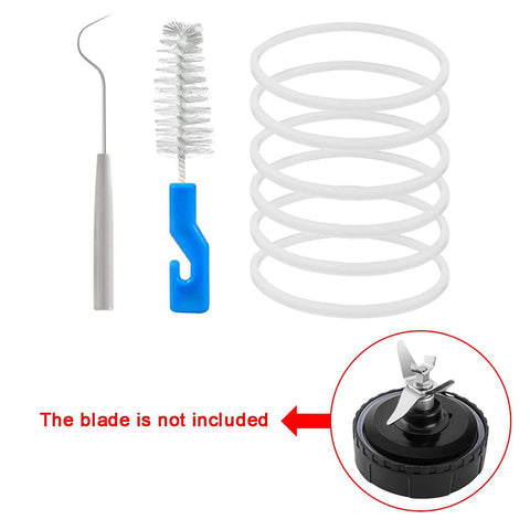 Six Pack 3.22 Inch Blender Gasket Replacement Set White O Ring For Ninja Blenders Easy Install 1100W 1500W Models BL660 BL770 BL740