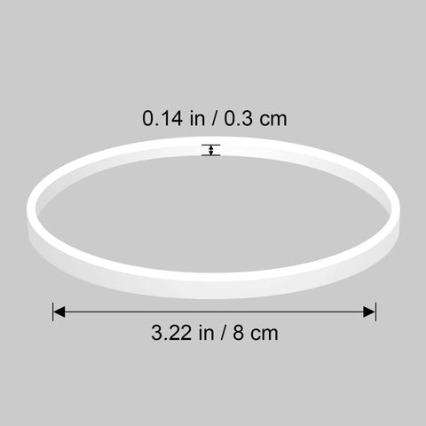 Six Pack 3.22 Inch Blender Gasket Replacement Set White O Ring For Ninja Blenders shown with diameter and thickness measurements.