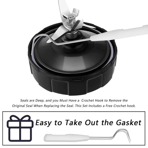 3.94 Inch Rubber Gasket Replacement Seal Kit With Brush And Hook For High Performance Countertop Blenders demo with hook.
