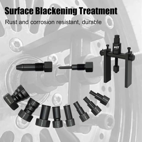 12 Piece Blind Hole Collet Bearing Puller Set With Slide Hammer For 8 To 32 Mm Internal Bearing Extractor Kit