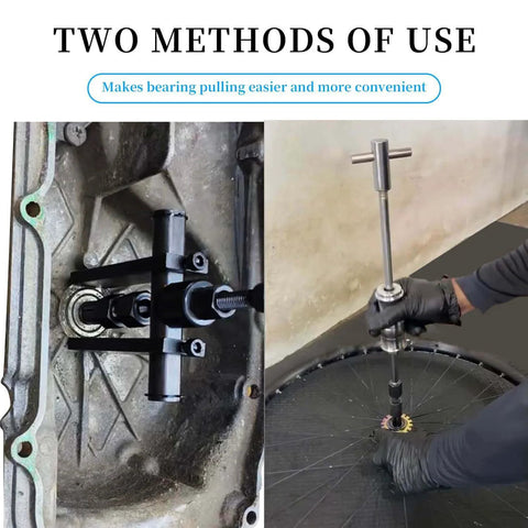 Demonstration of 12pcs Blind Hole Bearing Puller Set with Slide Hammer for motorcycle and bicycle wheel bearing removal