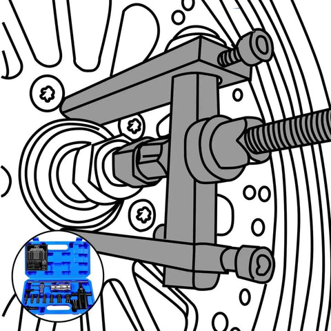 12 Piece Blind Hole Collet Bearing Puller Set With Slide Hammer For 8 To 32 Mm Internal Bearing Extractor Kit In Use