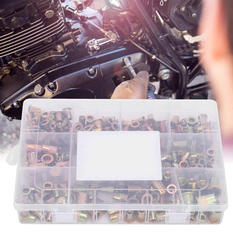 300 Piece Blind Rivet Nut Set In Plated Zinc Steel For Metal Plates And Pipes Multiple Sizes Durable Fastening Kit with motorcycle