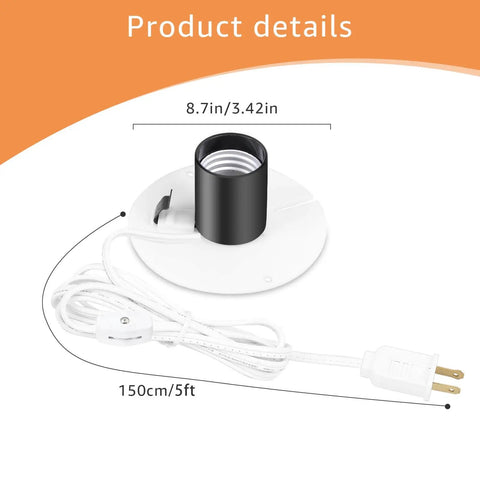 Blow Mold Light Kit Replacement Cord For Halloween And Christmas Blow Mold Village Decorations 5 Foot Easy To Install Lamp Cord