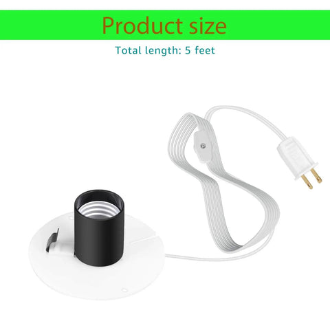 Replacement Blow Mold Light Kit With Switch Fuse Plug For E26 E27 Bulbs 59 Inch Cord showing socket and cord details