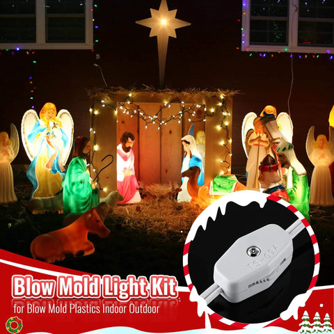 Replacement Blow Mold Light Kit For MB48 With Switch E26 E27 Medium Base Single Light Cord Kit Does Not Include Bulb Red Plate