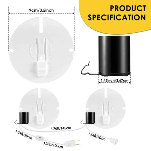 Easy Install Blow Mold Light Kit Replacement For Indoor Outdoor Decor E27 E26 Single Light Cord Kit with Fuse Specification
